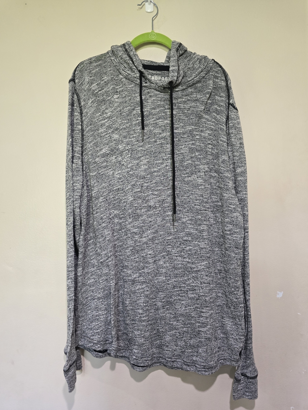Aeropostale Heather Gray Womans 2X Hooded Pullover Lightweight Sweater